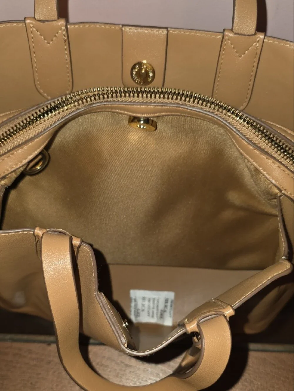 Classic Structured Women's Handbag in Tan